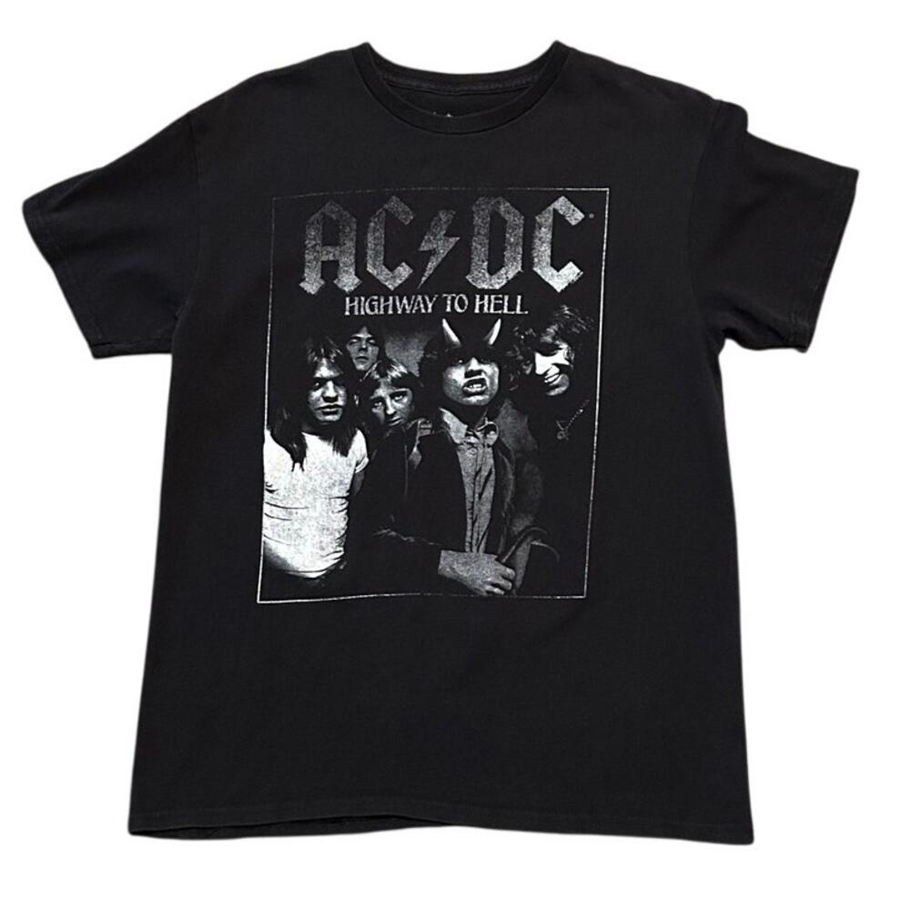 AC/DC Highway to Hell Graphic Band T-Shirt Black Men’s Medium Rock Tee